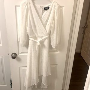 DKNY white sleeved dress